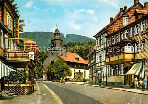 AK / Ansichtskarte Bad Grund Osteroder Strasse mit St Antoniuskirche Kat. Bad Grund (Harz)