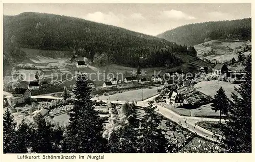 AK / Ansichtskarte Schoenmuenzach Murgtal Panorama Kat. Baiersbronn