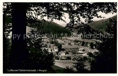 AK / Ansichtskarte Schoenmuenzach Murgtal Panorama Kat. Baiersbronn