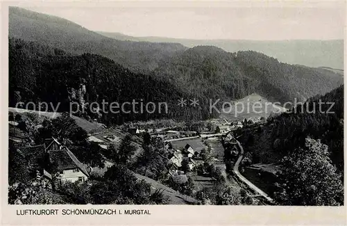 AK / Ansichtskarte Schoenmuenzach Murgtal Panorama Kat. Baiersbronn