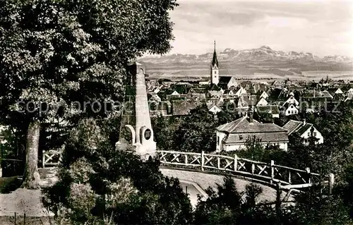 AK / Ansichtskarte Saulgau Schillerdenkmal Stadtpark Kat. Bad Saulgau