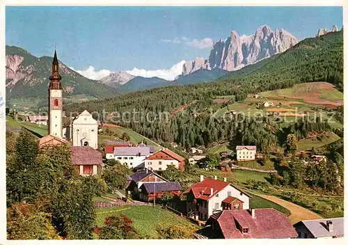 AK / Ansichtskarte Villnoess St. Peter mit Geislerspitze  Kat. Bozen Suedtirol