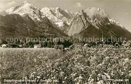 AK / Ansichtskarte Zugspitze von Garmisch aus gesehen Kat. Garmisch Partenkirchen