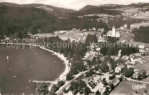 AK / Ansichtskarte Titisee Fliegeraufnahme Schwarzwaldhotel am See Kat. Titisee Neustadt