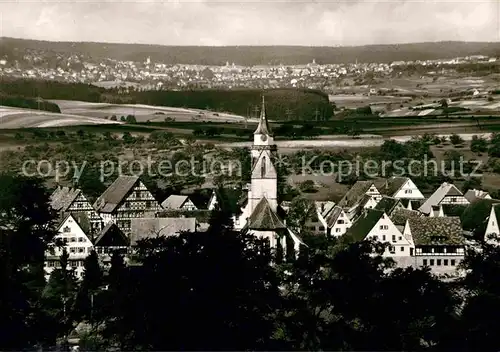 AK / Ansichtskarte Dornstetten Wuerttemberg Panorama Kirche Kat. Dornstetten