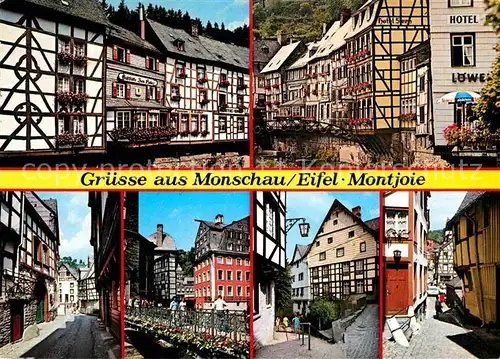 AK / Ansichtskarte Monschau Altstadt Gasse Fachwerkhaeuser Kat. Monschau