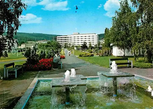 AK / Ansichtskarte Bad Soden Salmuenster Kurpark Wasserspiele Sanatorium Kat. Bad Soden Salmuenster