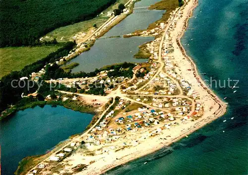 AK / Ansichtskarte Karlsminde Zeltplatz Ostseestrand Eckernfoerder Bucht Fliegeraufnahme Kat. Waabs Eckernfoerde