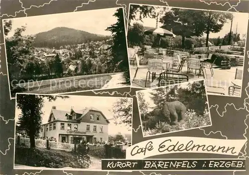 AK / Ansichtskarte Baerenfels Erzgebirge Panorama Cafe Edelmann Terrasse Kat. Altenberg