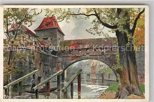 AK / Ansichtskarte Kley Nuernberg Kasematten  Kat. Kuenstlerlitho