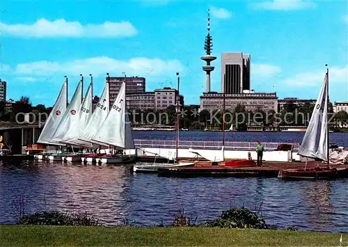 AK / Ansichtskarte Hamburg Aussenalster mit Fernsehturm Hotel Hamburg Plaza Kat. Hamburg