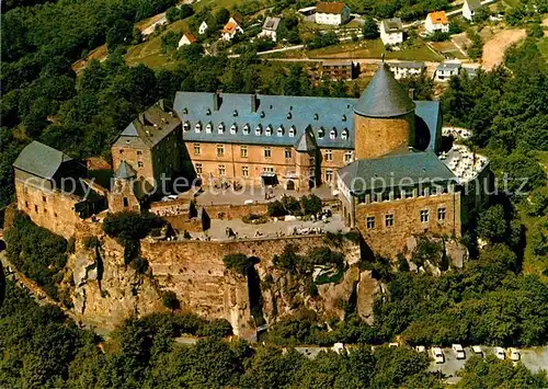 AK / Ansichtskarte Waldeck Edersee Fliegeraufnahme Schloss