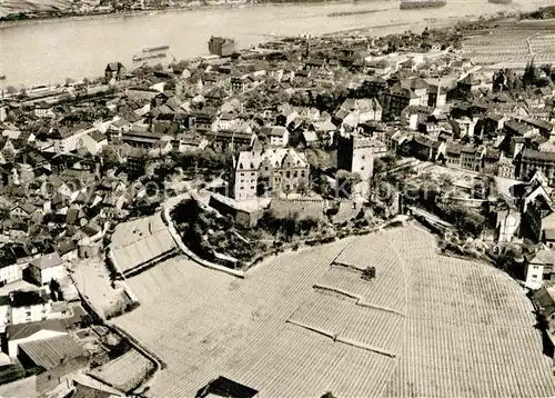 AK / Ansichtskarte Bingen Rhein Fliegeraufnahme mit Burg Klopp  Kat. Bingen am Rhein