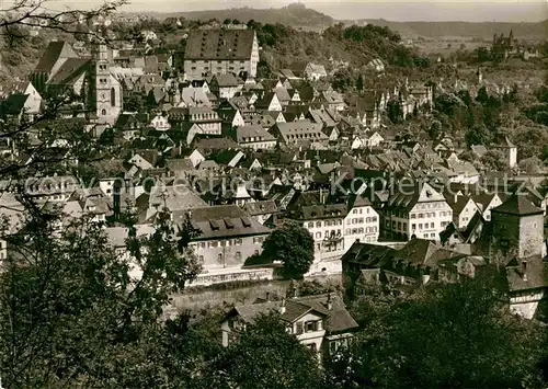 AK / Ansichtskarte Schwaebisch Hall Stadtblick mit Grosskomburg Kat. Schwaebisch Hall