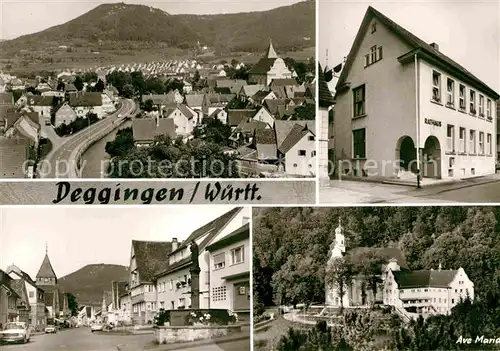 AK / Ansichtskarte Deggingen Rathaus Marktplatz Ave Maria Kirche Panorama Kat. Deggingen