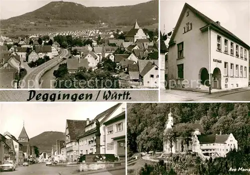 AK / Ansichtskarte Deggingen Rathaus Marktplatz Ave Maria Kirche Panorama Kat. Deggingen