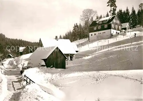 AK / Ansichtskarte Hinterlangenbach Baiersbronn Forsthaus Auerhahn Winter Kat. Baiersbronn