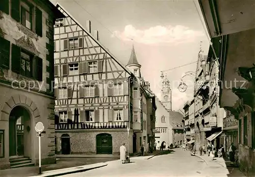 AK / Ansichtskarte Ravensburg Wuerttemberg Marktstrasse Blaeserturm Kat. Ravensburg