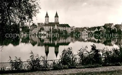 AK / Ansichtskarte Bad Waldsee Stiftskirche Stadtsee Kat. Bad Waldsee