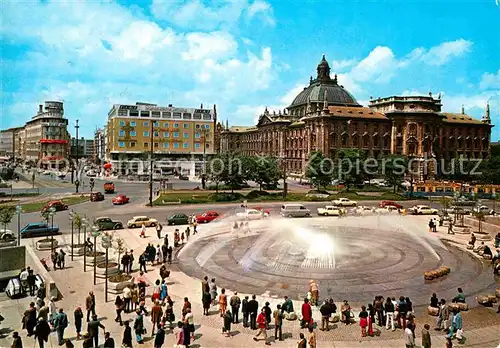 AK / Ansichtskarte Muenchen Karlsplatz Stachus mit Justizpalast Kat. Muenchen