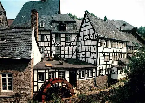 AK / Ansichtskarte Monschau Altstadt Fachwerkhaeuser Wasserrad Kat. Monschau