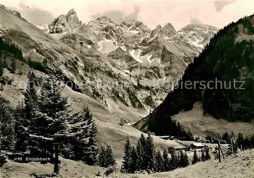 AK / Ansichtskarte Einoedsbach mit Maedelgabelbruppe bei Oberstdorf  Kat. Oberstdorf