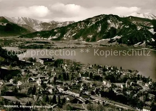 AK / Ansichtskarte Tegernsee Blauberge und Hirschberg Fliegeraufnahme Kat. Tegernsee