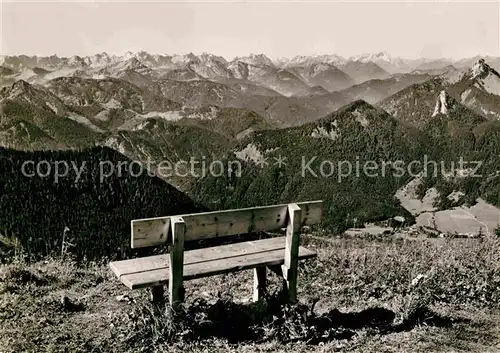 AK / Ansichtskarte Rottach Egern Wallbergbahn Blick vom Setzberggipfel auf Karwendel Kat. Rottach Egern