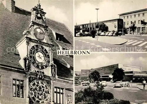 AK / Ansichtskarte Heilbronn Neckar Bahnhof Festhalle  Kat. Heilbronn