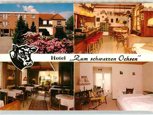 AK / Ansichtskarte Rotenburg Wuemme Hotel Zum schwarzen Ochsen Bar Gastraum Zimmer Kat. Rotenburg (Wuemme)