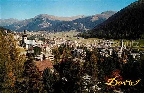 AK / Ansichtskarte Davos GR Panorama Blick gegen Rhaetikon Seehorn und Pischahorn Kat. Davos