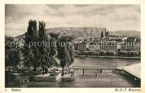 AK / Ansichtskarte Geneve GE Ile Rousseau Lac Leman Genfersee Kat. Geneve