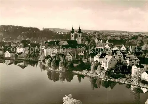 AK / Ansichtskarte Bad Waldsee Stadtsee Stiftskirche  Kat. Bad Waldsee