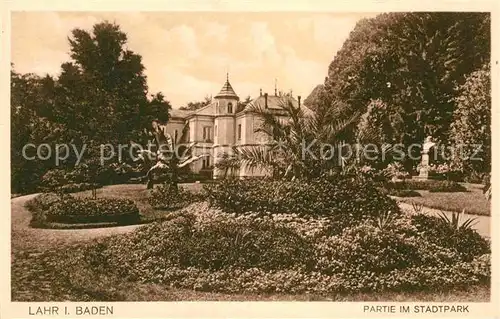 AK / Ansichtskarte Lahr Schwarzwald Partie im Stadtpark Kat. Lahr