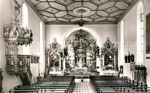 AK / Ansichtskarte Triberg Schwarzwald Wallfahrtskirche Hochaltar Kanzel Kat. Triberg im Schwarzwald