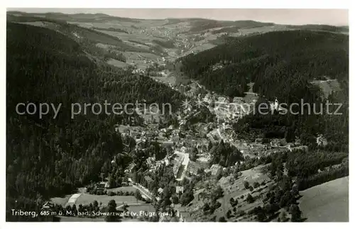 AK / Ansichtskarte Triberg Schwarzwald Fliegeraufnahme Kat. Triberg im Schwarzwald