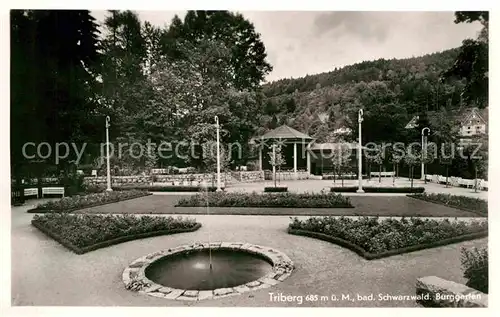 AK / Ansichtskarte Triberg Schwarzwald Burggarten Kat. Triberg im Schwarzwald