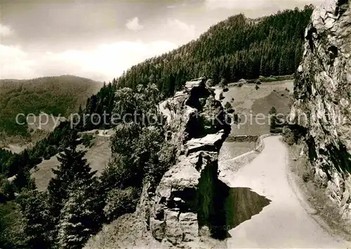 AK / Ansichtskarte Guetenbach Schwarzwald Strassendurchbruch