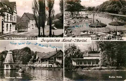 AK / Ansichtskarte Solingen Ittertal Strandbad Brucher Muehle Heidberger Muehle Kat. Solingen