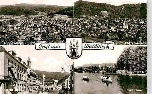 AK / Ansichtskarte Waldkirch Breisgau Kandel Marktplatz Stadtrainsee Kat. Waldkirch