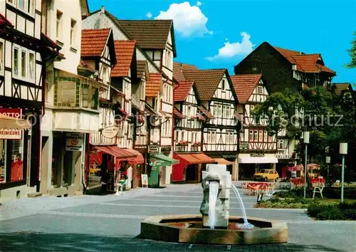 AK / Ansichtskarte Bad Sooden Allendorf Weinreihe Fachwerk Brunnen Kat. Bad Sooden Allendorf