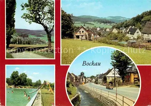 AK / Ansichtskarte Bockau Erzgebirgskreis Freibad Panorama Kat. Bockau