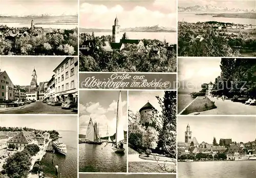 AK / Ansichtskarte ueberlingen Bodensee Orts und Teilansichten Kirche Faehre Promenade Seglerhafen Kat. ueberlingen