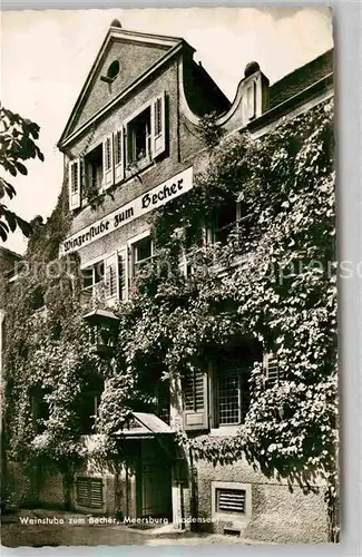 AK / Ansichtskarte Meersburg Bodensee Weinstube zum Becher Kat. Meersburg