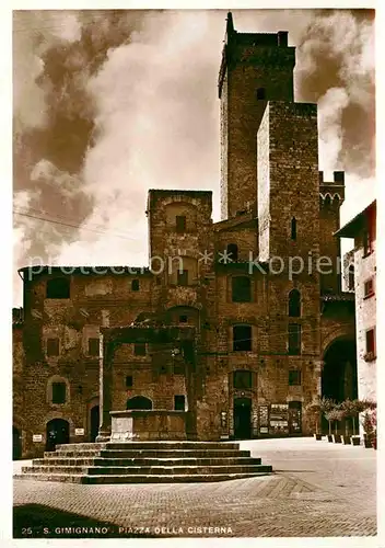 AK / Ansichtskarte San Gimignano Piazza della Cisterna