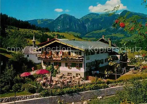 AK / Ansichtskarte Bruck Bad Hindelang Hinterstein Cafe Pension Ostrachwellen Kat. Bad Hindelang