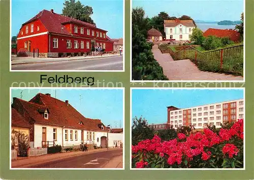 AK / Ansichtskarte Feldberg Mecklenburg Rathaus FDGB Erholungsheim Freundschaft Apotek  Kat. Feldberger Seenlandschaft