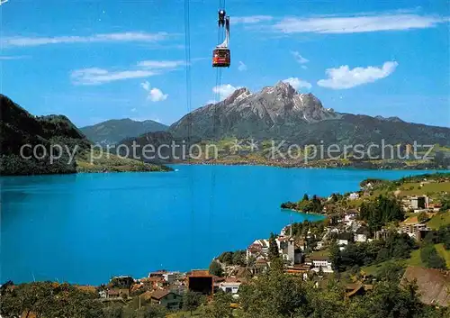 AK / Ansichtskarte Weggis Vierwaldstaettersee Luftseilbahn Weggis Rigi Kaltbad Vierwaldstaettersee 