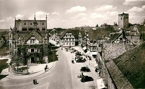 AK / Ansichtskarte Bretten Baden Hauptstrasse mit Rathaus Kat. Bretten