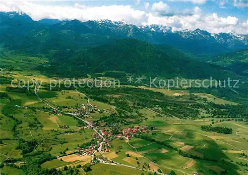 AK / Ansichtskarte Saulgrub Altenau und Wurmansau Oberes Ammertal Bayerische Alpen Fliegeraufnahme Kat. Saulgrub